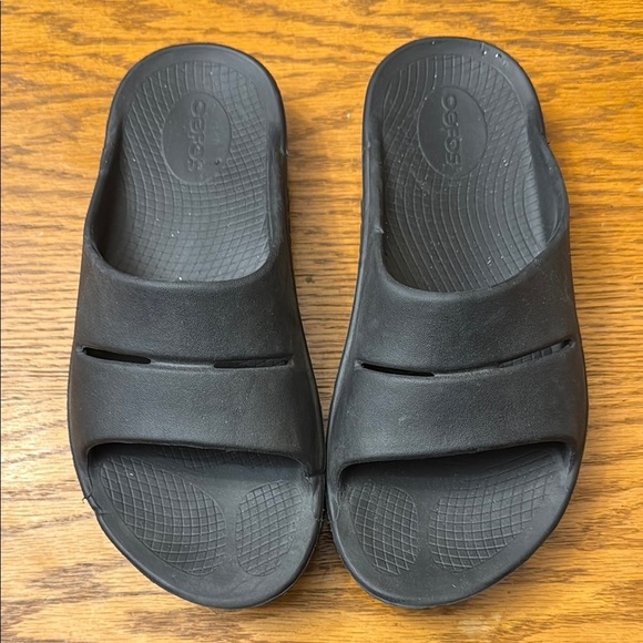 Black Slide Sandals - Picture 1 of 5